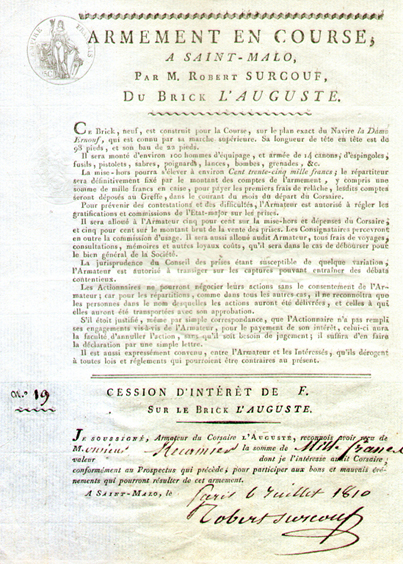 Surcoufs' Auguste stock